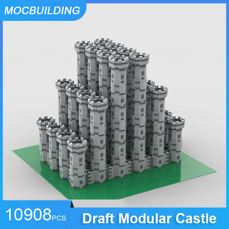 

MOC Building Blocks Draft Modular Castle Model DIY Assemble Bricks Architecture Educational Creative Xmas Toys Gifts 10908PCS