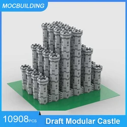 MOC Building Blocks Draft Modular Castle Model DIY Assemble Bricks Architecture Educational Creative Xmas Toys Gifts 10908PCS