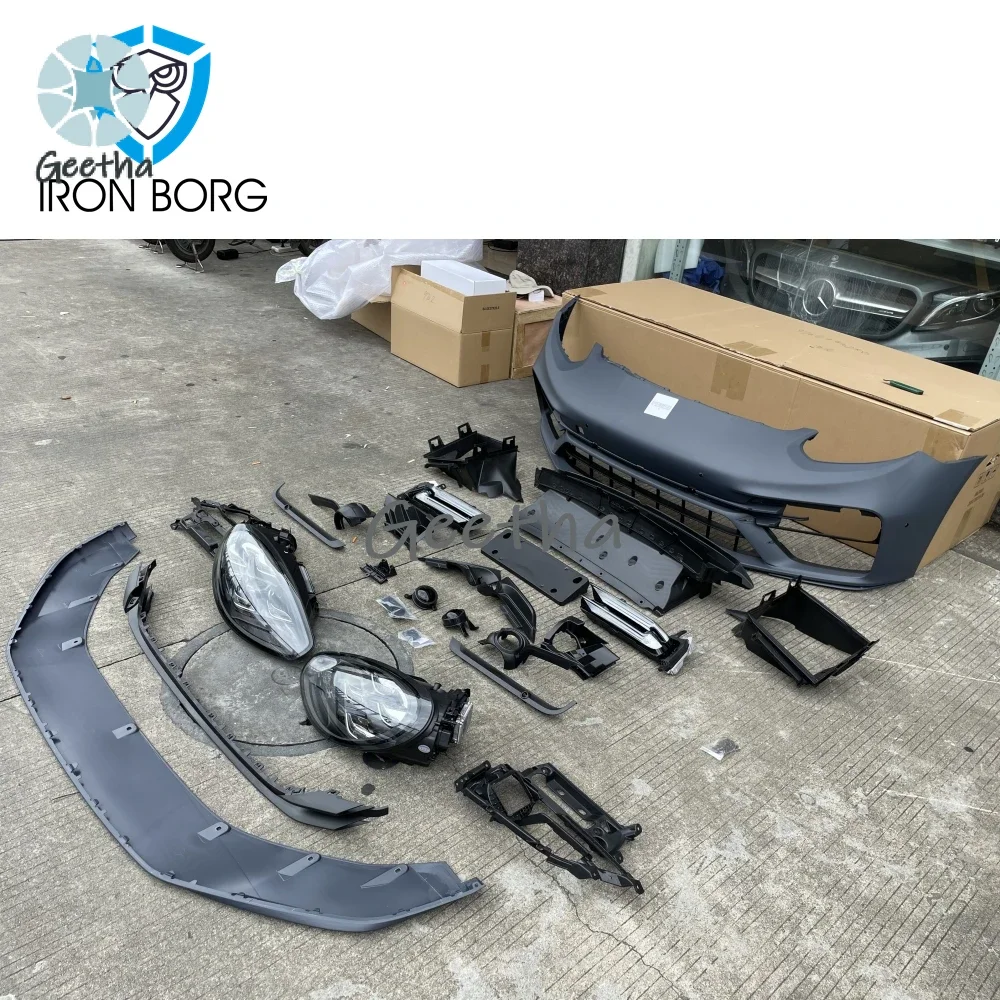 

High Quality for porsche panamera 970 facelift body kit upgrade to panamera 971 pp material front bumper FULL LED Headlights