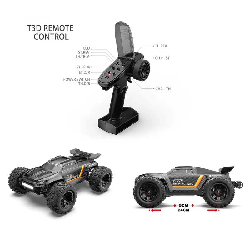 MJX 1:12 ใหม่ 12212 สี่ล้อไดรฟ์รีโมทคอนโทรลแบบไม่มีแปรงรถ 58 กม./ชม.รถบรรทุกมอนสเตอร์ RC 3S รีโมทคอนโทรลความเร็วสูงรถ RTR