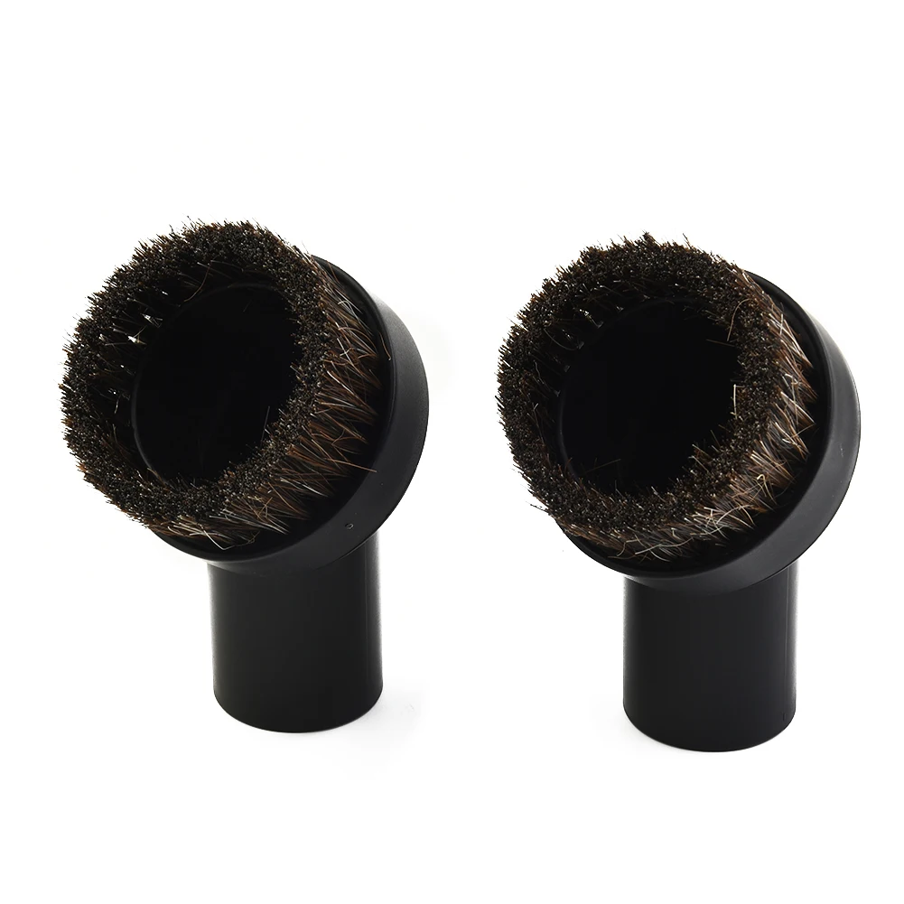 2pcs Round Horsehair Brush Tool Vacuum Cleaner Parts Mixed Horse Hair Dusting Brush For Inner Diameter 32mm Vacuum Cleaners