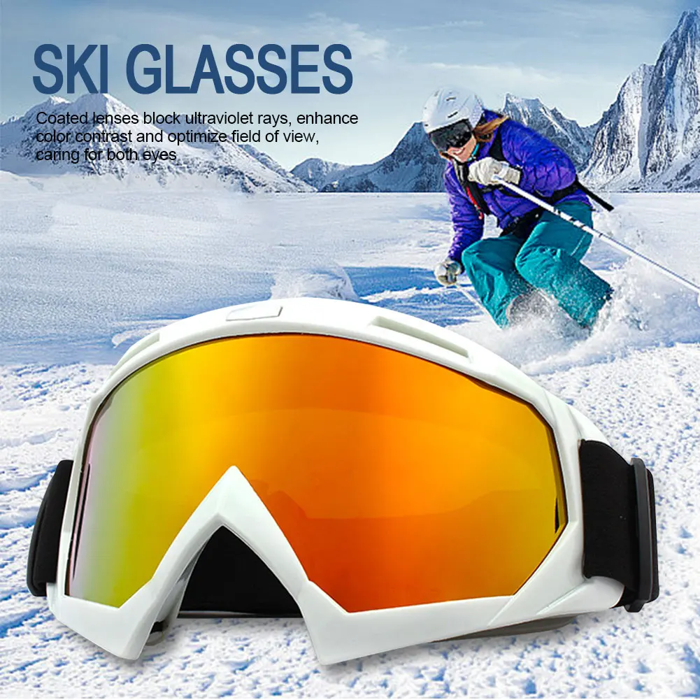 Motorcycle Glasses Windproof Snowboard Goggles Anti-Fog Ski Mask Goggle UV Protection for Winter Outdoor Sport