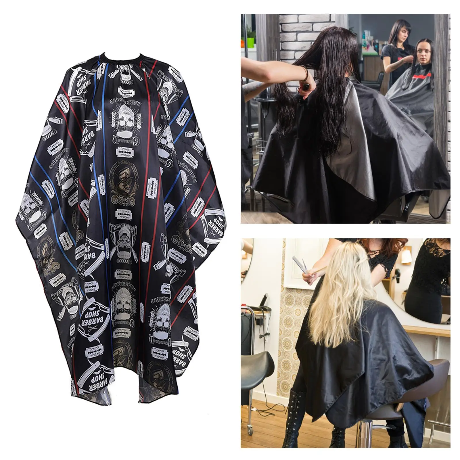

Haircut Waterproof Fashion Non Sticky Hair Reusable Hairdressing Apron for Hairdresser Barbershop Salon Home