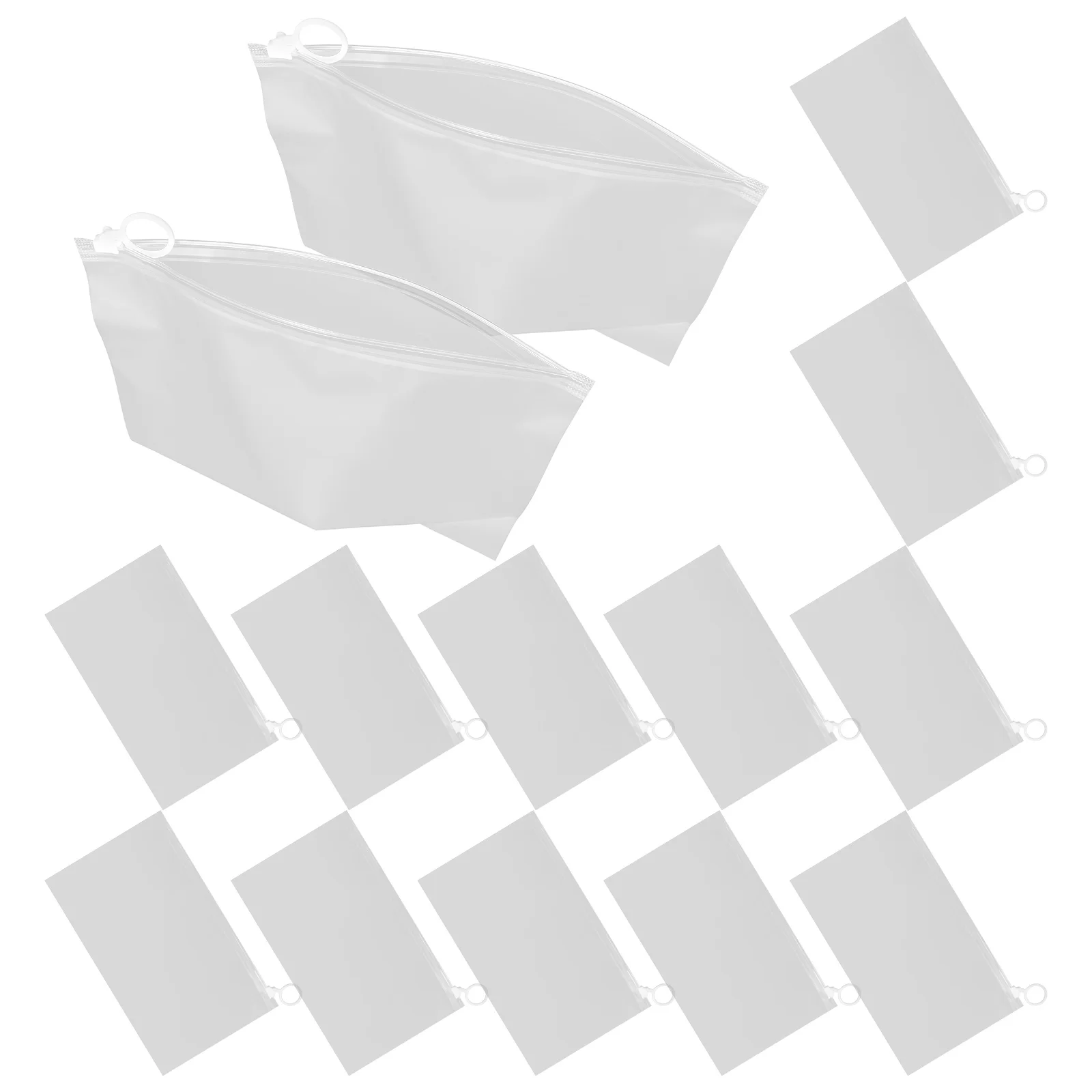 

20Pcs Zipper Design Pe Pen Bag Pencil Case Portable Pouch Lightweight Durable Multi-Use Pen Storage Bags