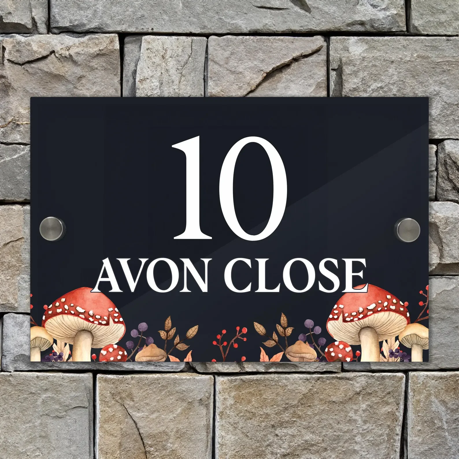 Placa de casa personalizada pequena margarida design metal stand-off placa sinal de endereço comunitário novo lembrança de casa