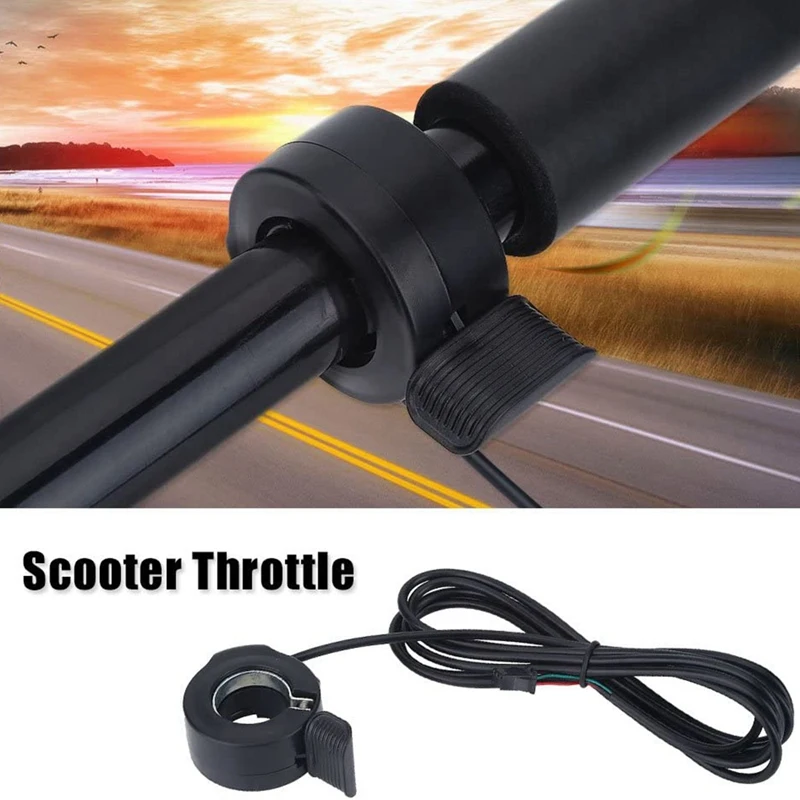 Thumb Throttle Handle Bar Grips Speed Control Thumb Throttle On Left/Right Handle For E-Bike Electric Bike Scooter