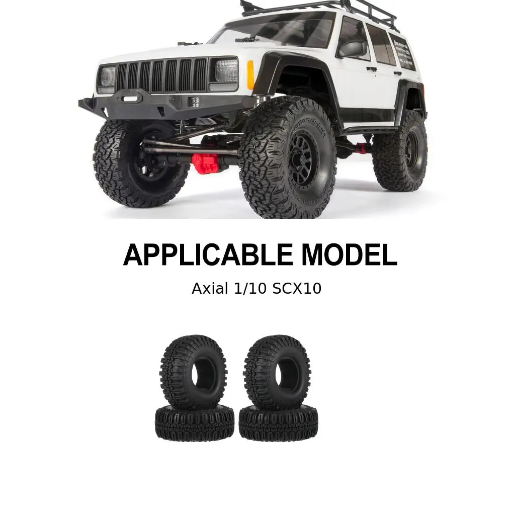 

RCGOFOLLOW 1.9 Inch 110mm Diameter 42mm Width Rubber Crawler Wheel Tires 1/10 TT02 94122 94123 SCX10 90046 TRX4