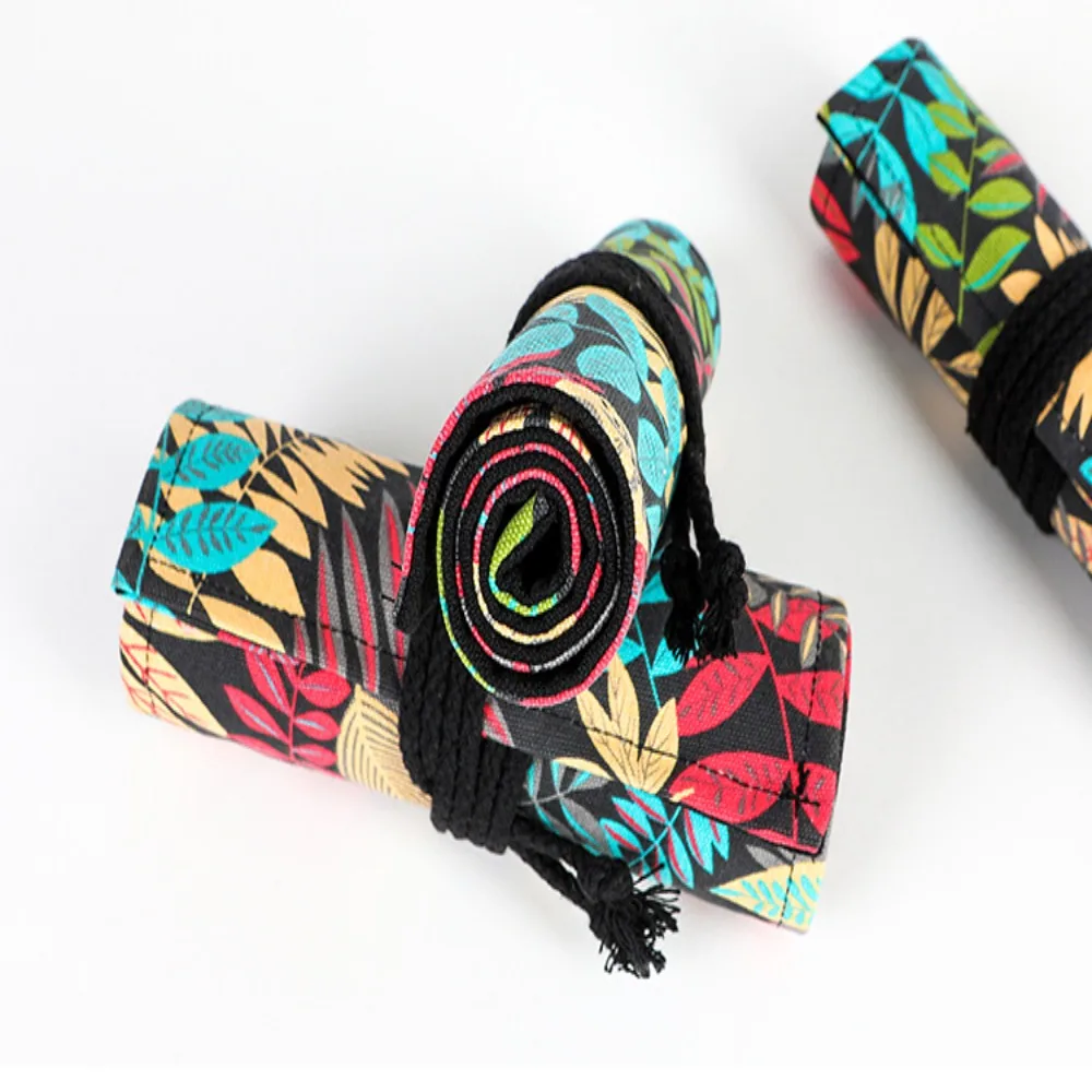 12/24/36/48/72 حفرة مقلمة قماش منظم قرطاسية نشمر القلم الستار الملونة كيس تخزين ملابس