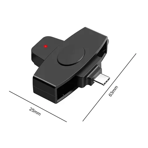 Typ-C SIM Smart Card-läsare För Bankkort IC/ID EMV SD TF MMC Kortläsare USB-CCID ISO7816 DNI Citizen Minneskortläsare 12 best sales ID-läsare - №11