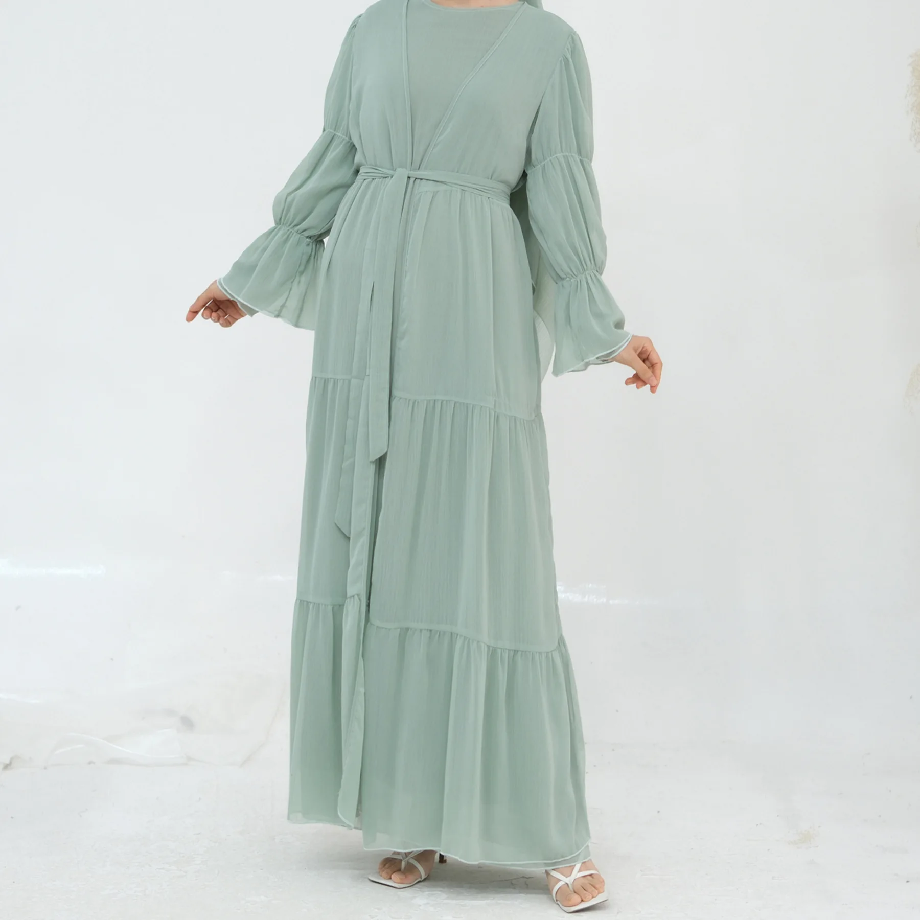Eid Ramadan Dubai Abayas Muslim Sets for Women Kimono Cardigan Hijab Dress Turkey Kaftan Djellaba Islam Jalabiya Kebaya Outfits