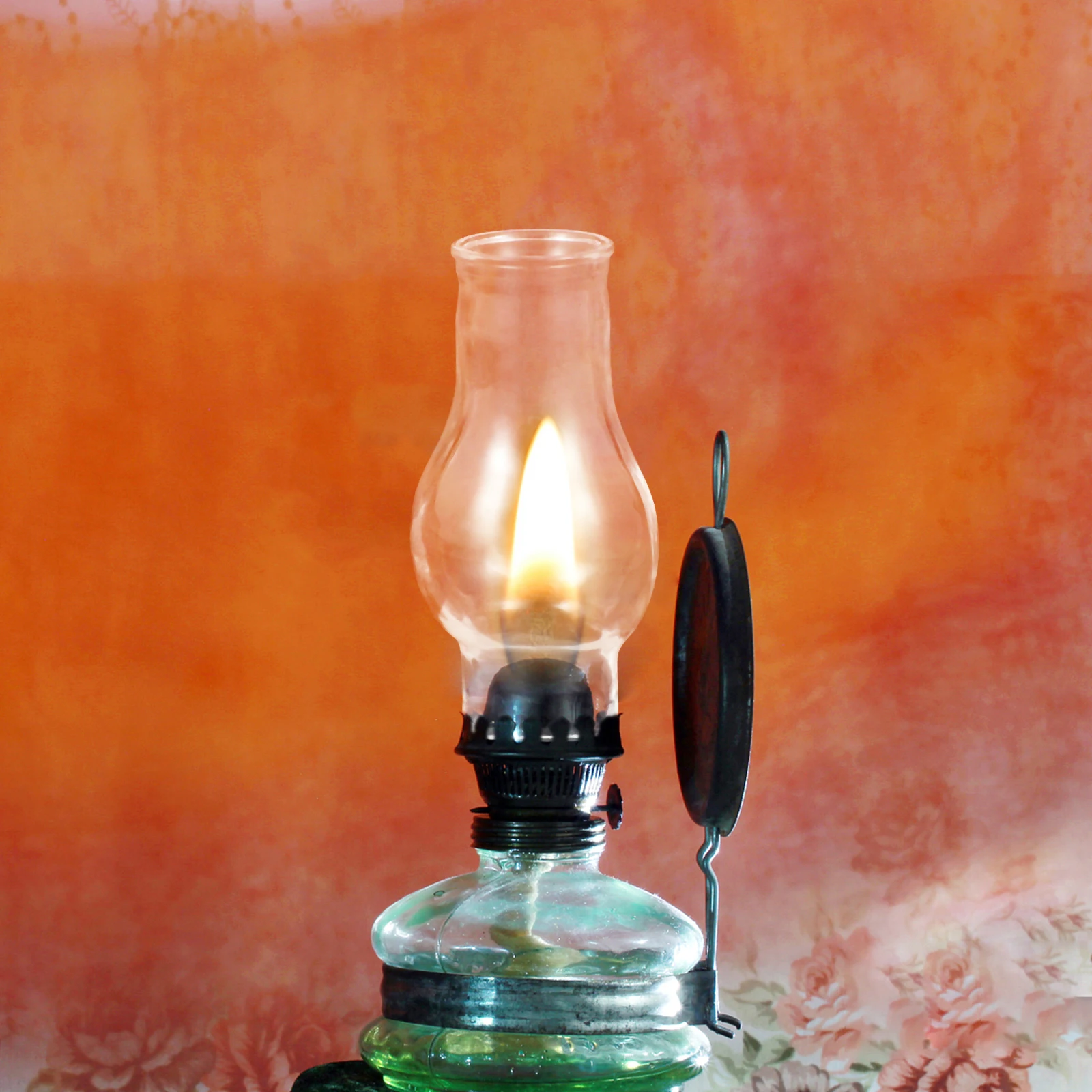 

2pcs Clear Oil Lamp Chimney Glass Lamp Shade Replacement Windproof Transparent Cover For Vintage Style Retro Decor
