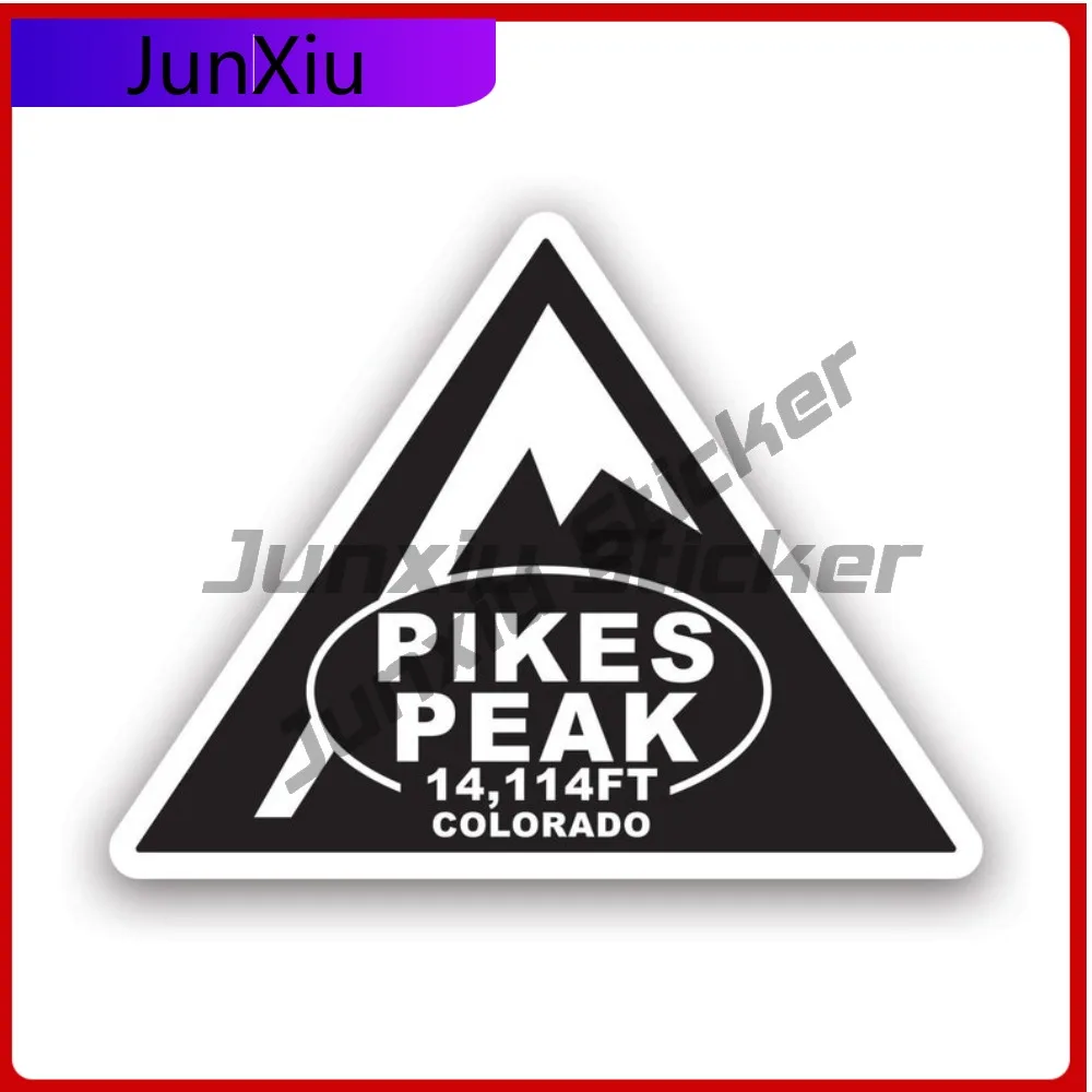 

Stylish Triangle Pikes Peak Sticker Uv Protected Decals Co Climbed Feet Hike Camp Outdoors 14114 Graphic Vinyl Sticker