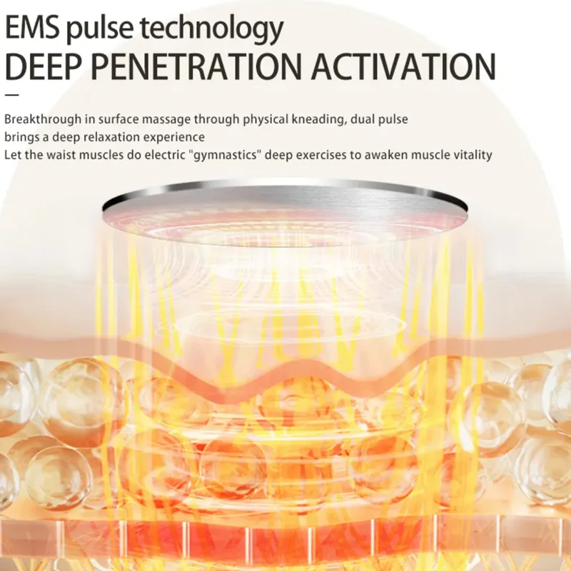 Electric Lumbar Traction Massager Adjustable Vibration Waist Spine Support Back Massage Machine Waist