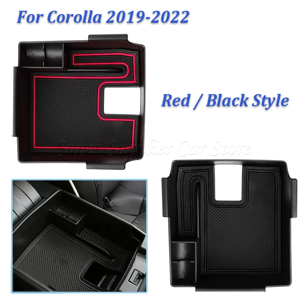 New Car Center Console Armrest Storage Box Organizer Tray Armrest Box Storage For Toyota Corolla 2019-2022 Auto Accessories