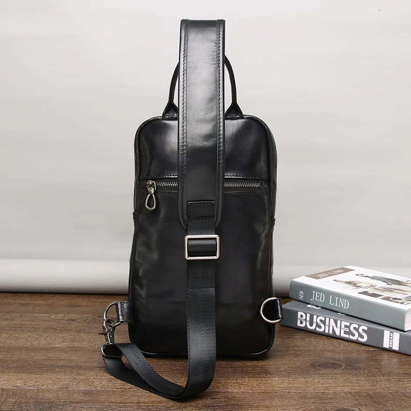 Men's Chest Bags Genuine leather Shoulder Bag Casual Crossbody bags Large Capacity Pack Of Dual-Purpose Trend Backpack сумка sac