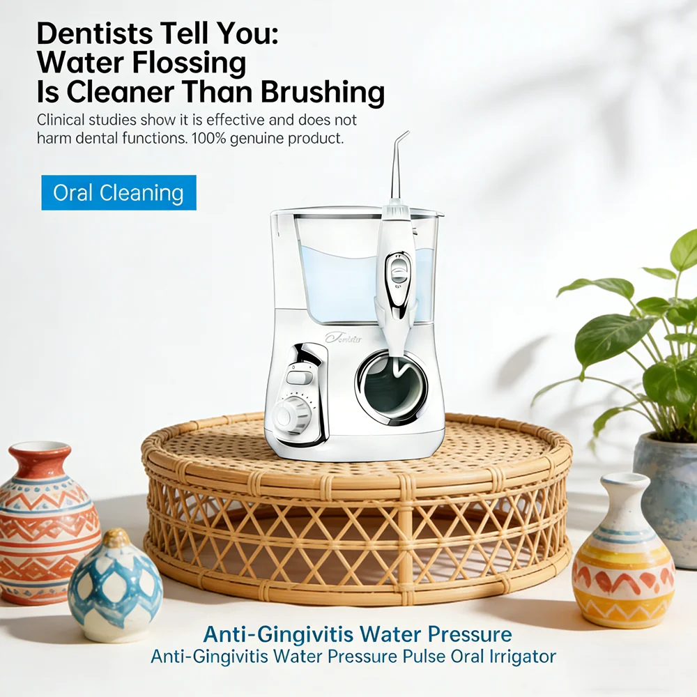 

Электрический ирригатор для полости рта с 10 режимами, резервуаром 800 мл, 5 насадками, для домашнего использования