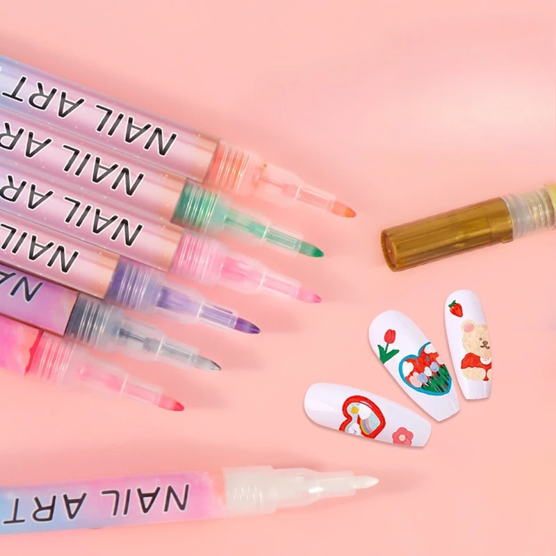 

12pcs/Set Nail Art Graffiti Pen Nail Marker Drawing Abstract Lines Fine Detail Floral Design Waterproof Nail Painting Tools