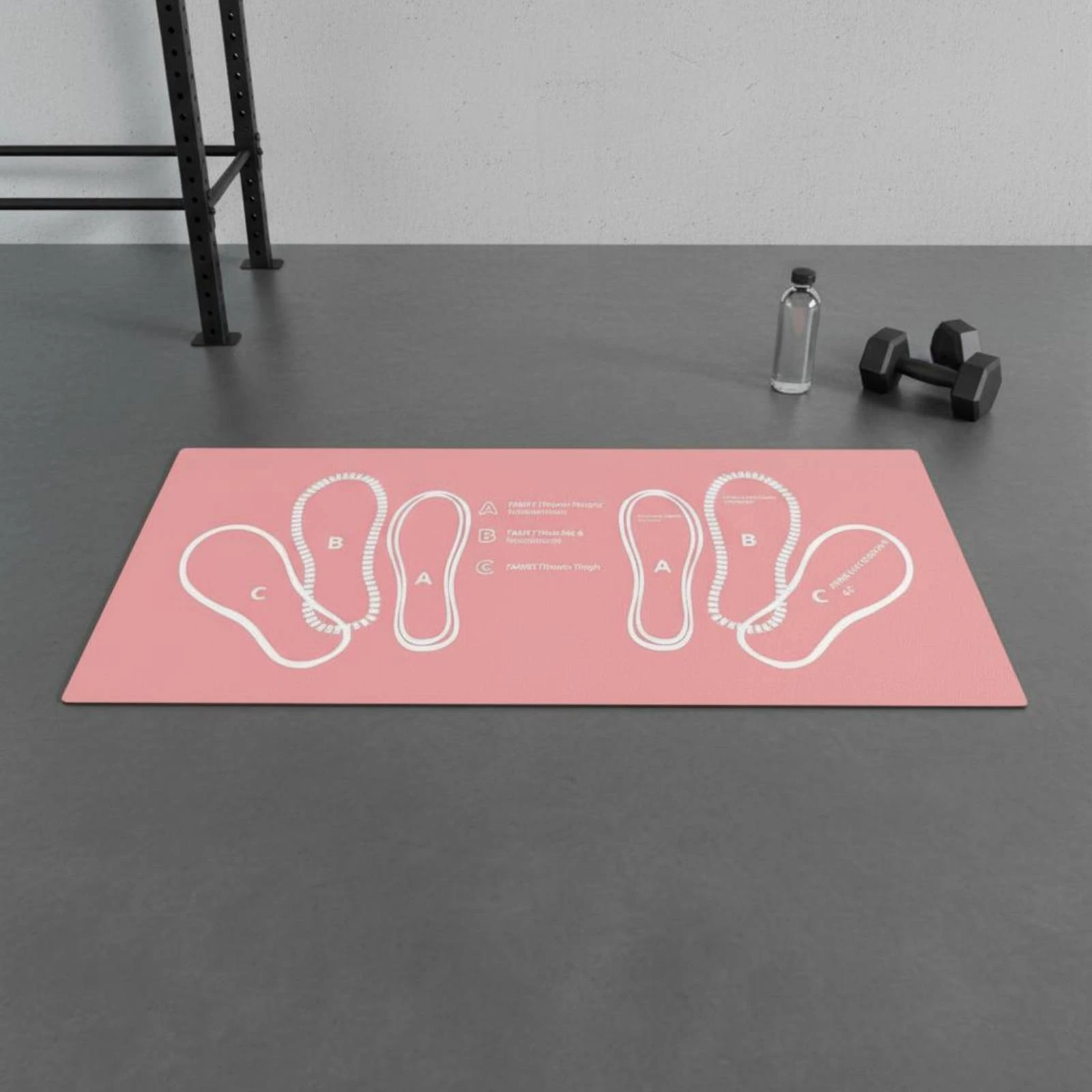Squat Stance Mat Rubber Backing Squat Training Mat Fitness Gear Low-Profile Diatom Mud Surface