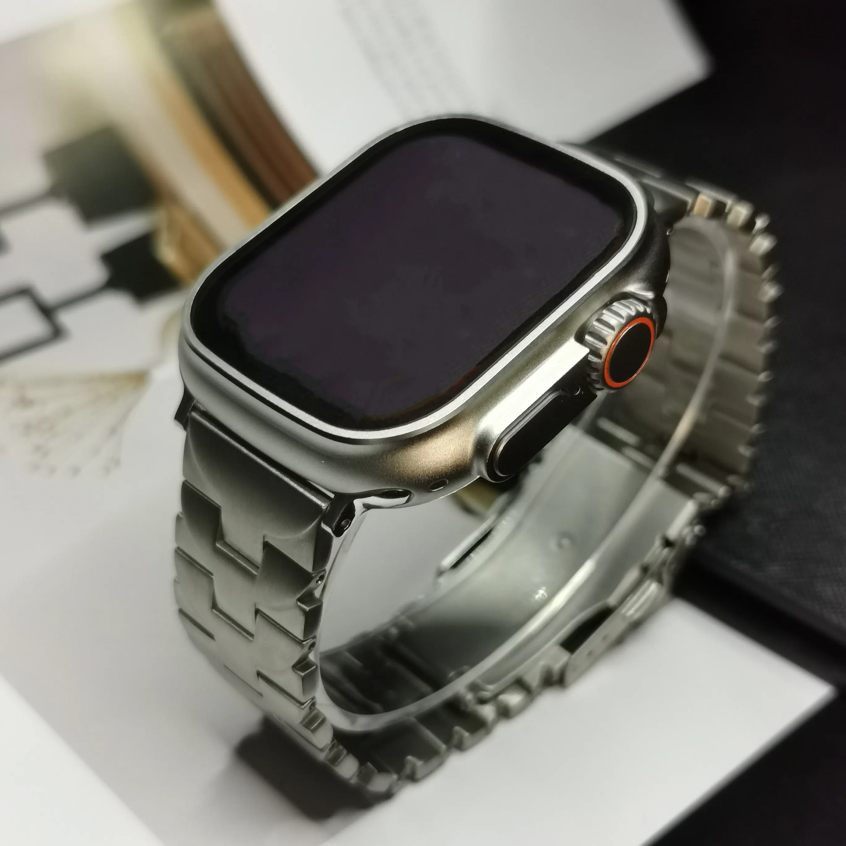 Ultra Titanium Band for Apple Watch 49mm Series 9 8 7 45mm 41mm Luxury Strap For iWatch 6 5 4 Se 42mm 44mm Men Business Bracelet