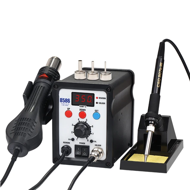 2 in 1 Hot air gun and soldering station rework soldering machine