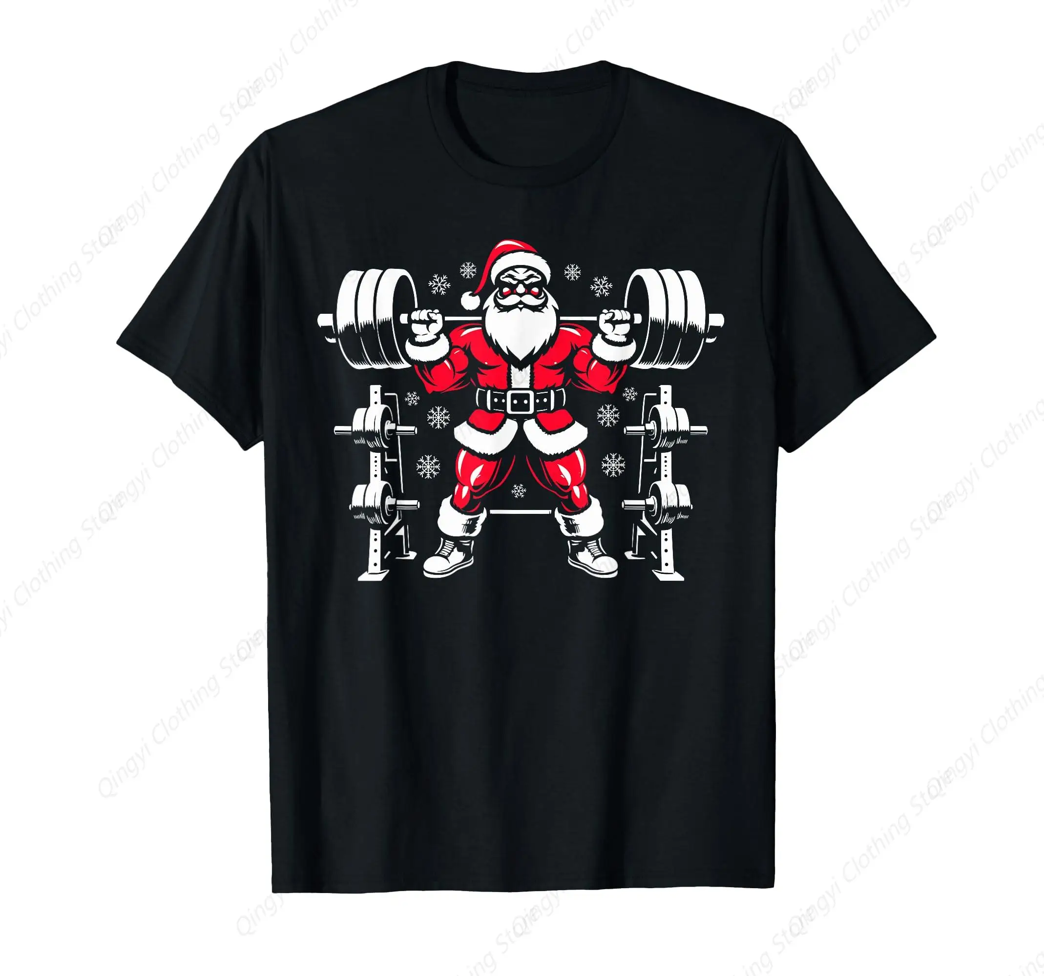 

Funny Christmas Lifting Santa Claus Gym Workout Deadlift T-Shirt