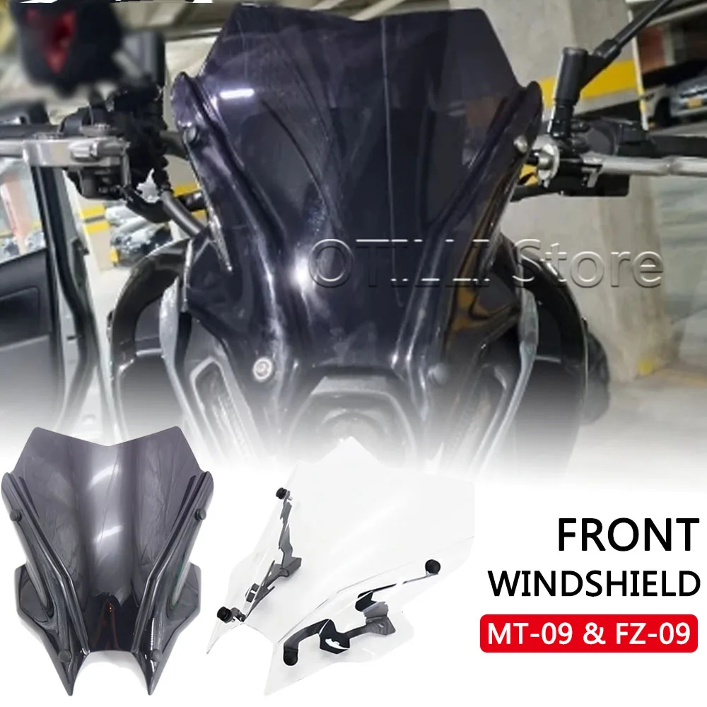 Motorcycle Parts Touring Sports WindScreen Windshield Visor Deflector For YAMAHA MT-09 2021 2022 2023 MT09 MT 09 FZ09 FZ-09 SP