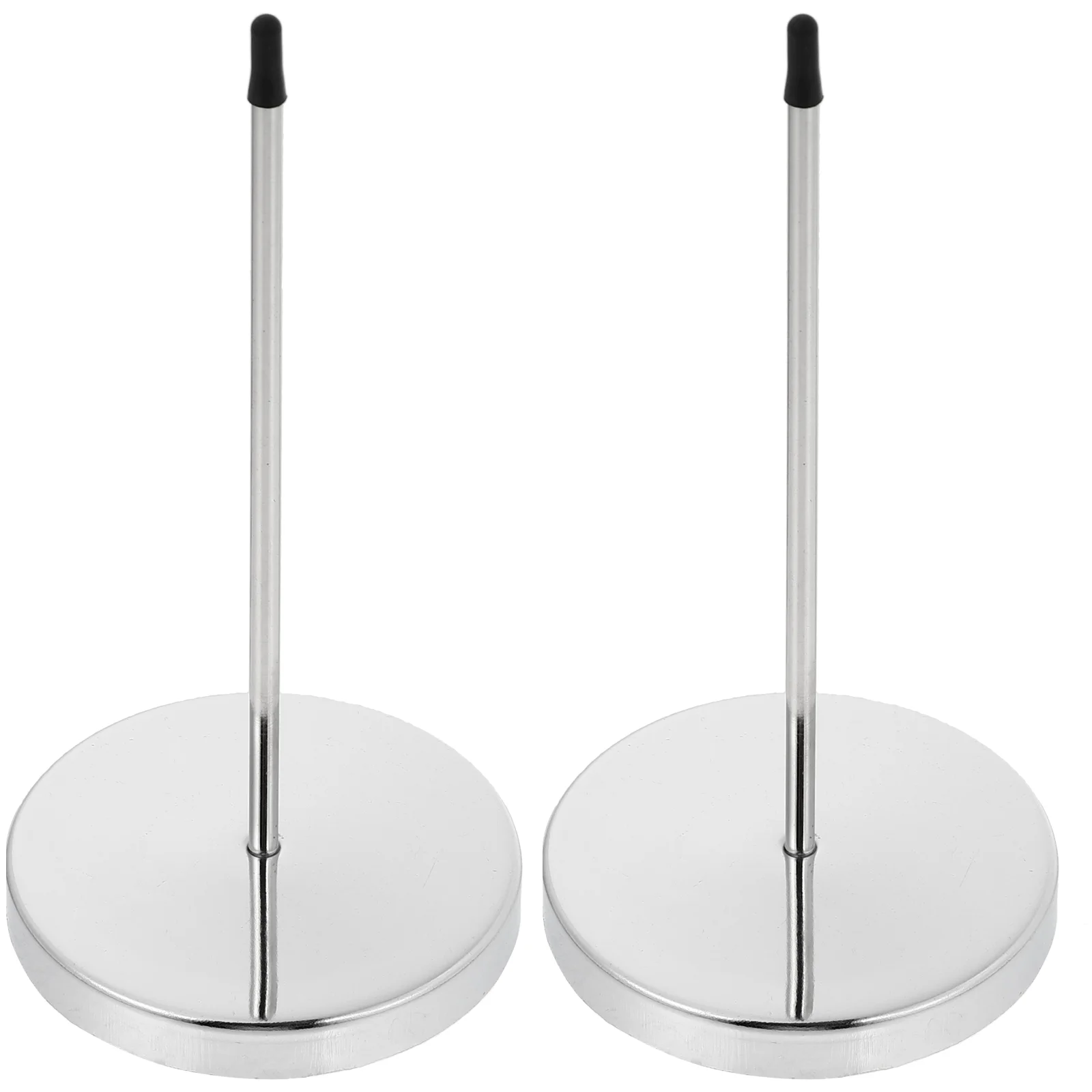2 Pcs Paper Holder Pin Socket Office Straight Rod Memo Desk Bill Fork Metal Holders Spike