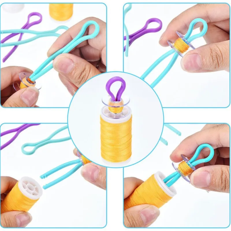 36pcs Thread Spool Huggers Bobbin Clamps Holders Keep Thread Spools From Unwinding Peels sewing accessories sewing tools