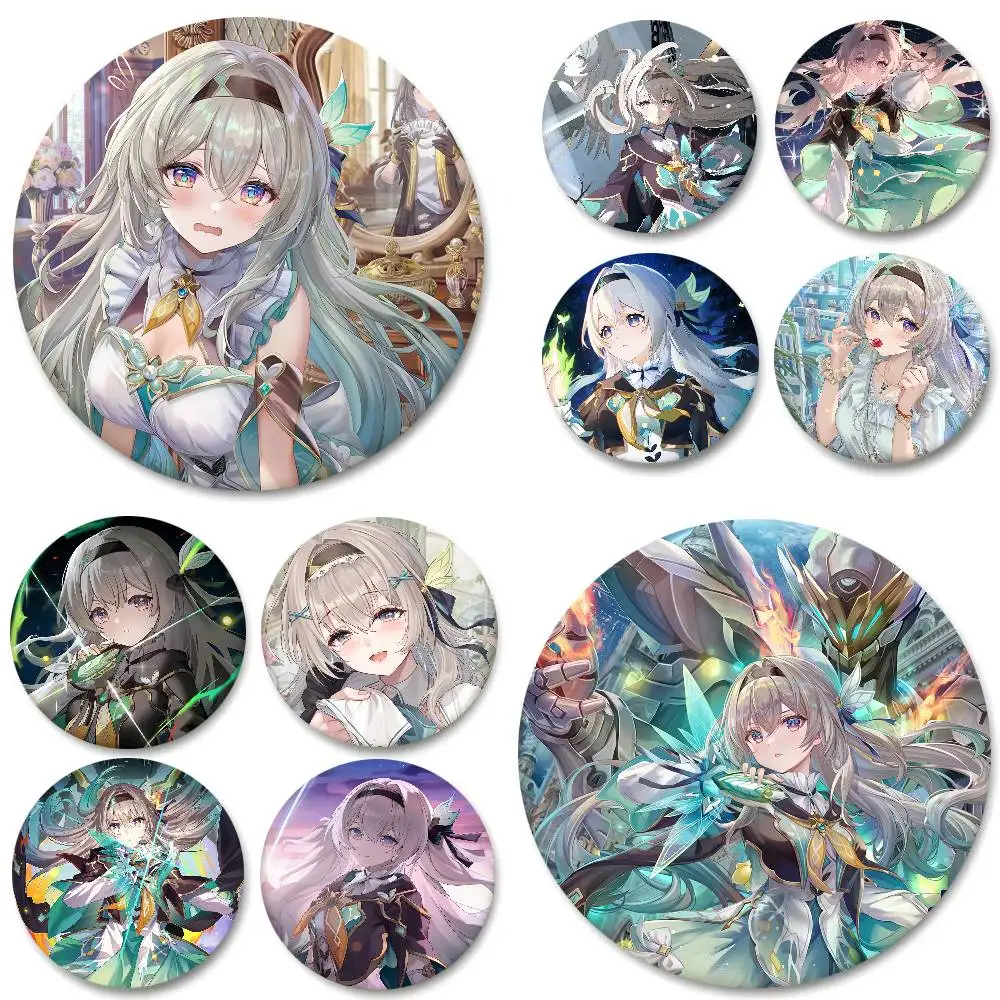 Spiel Honkai Star Rail Firefly Abzeichen Runde Abzeichen Weißblech Münze Brosche Kleidung Rucksack Zubehör Anstecknadel