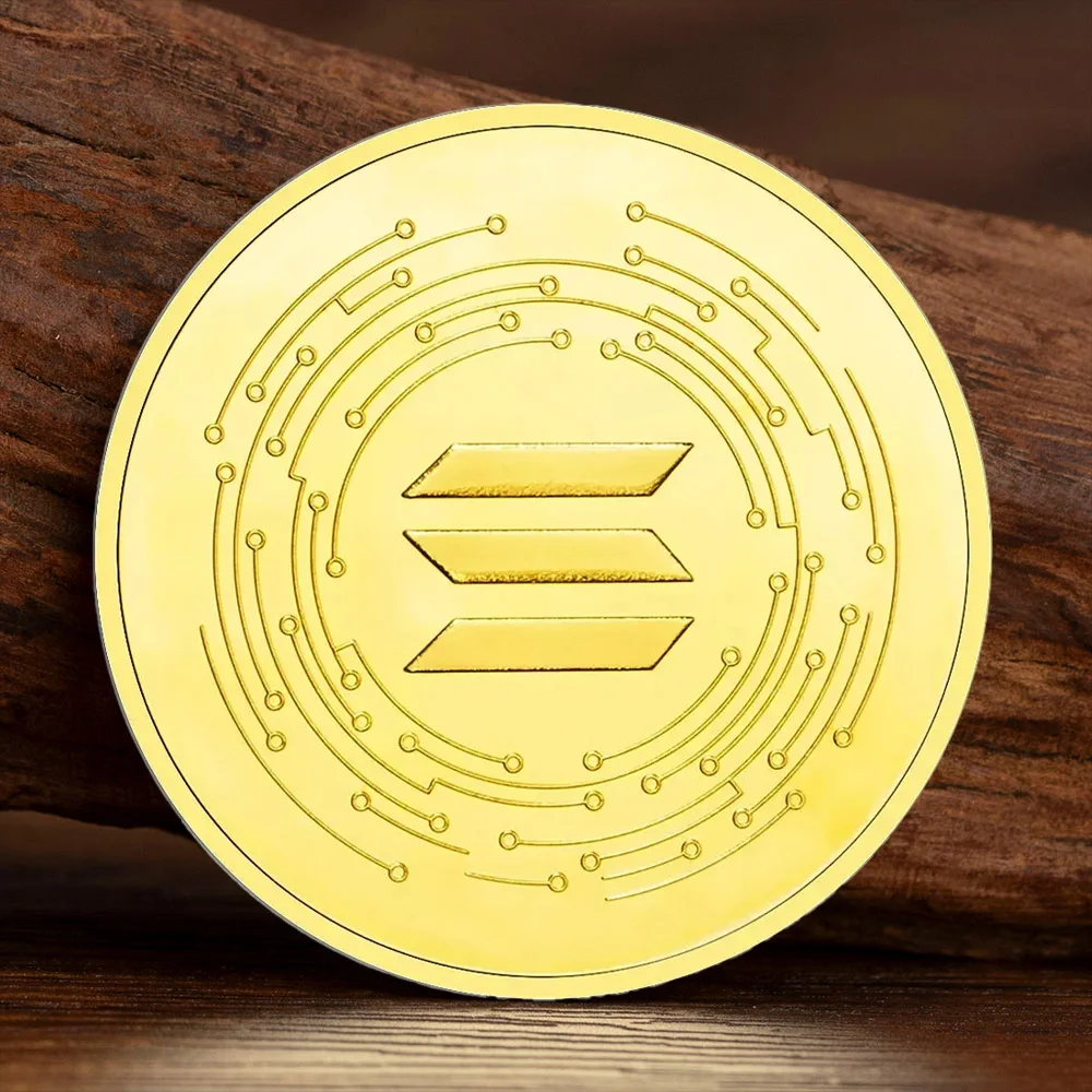 SOLRNR Crypto Souvenir Coin Gold Plated Creative Gifts Physical Cryptocurrency Coins Home Decorations
