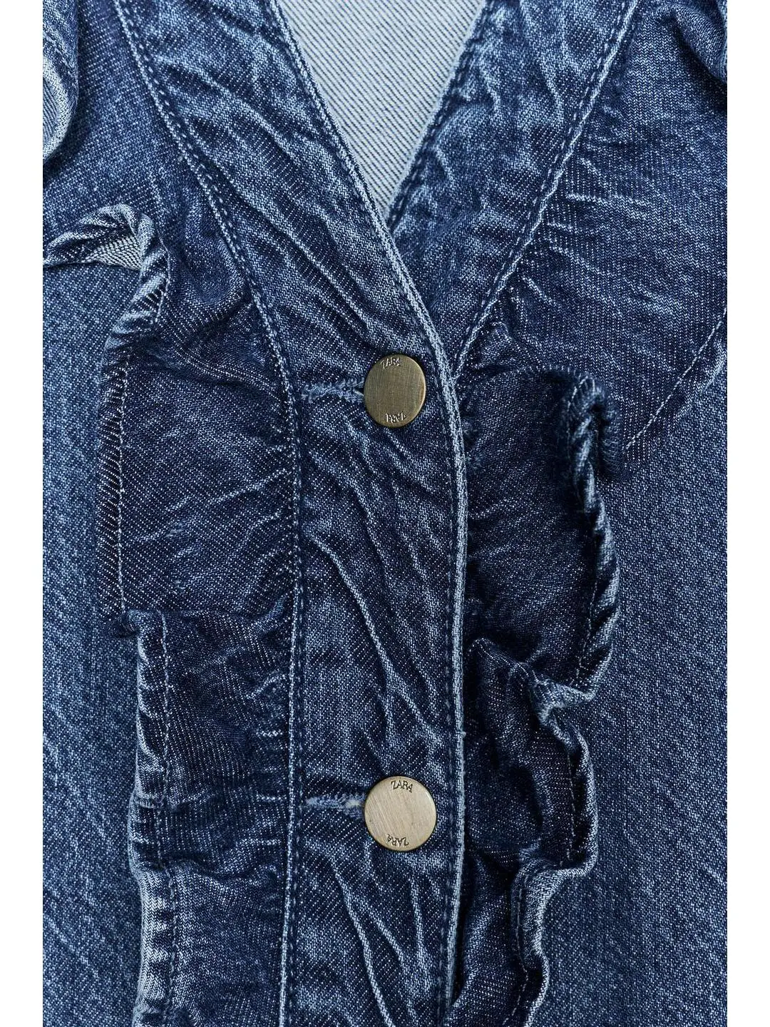 الفرنسية Sle Long Sve V-Ne زر إغلاق الدنيم irt الطبقات طوق تصميم العمل مستودع ip جديد الخريف... #2