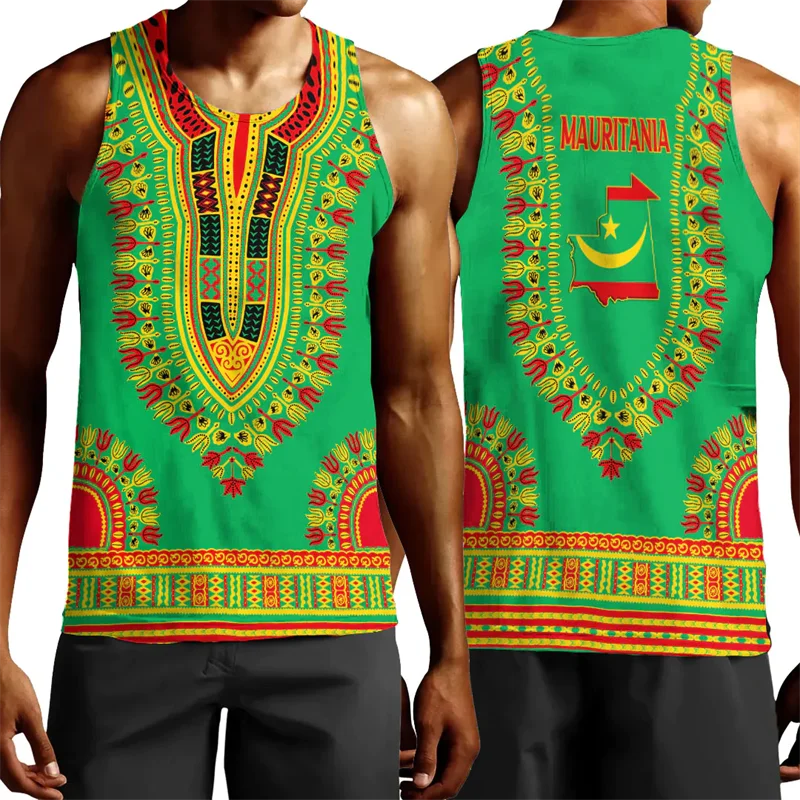 African Country 3D Print Tank Tops Men's Clothing Women Fashion Casual Streetwear Oversized Tops Tees Sleeveless Shirts Hombre