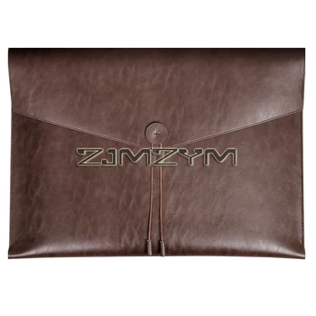 PU Leather Document Bag A3 Drawing Paper File Organizer Document Holder Leather File Bag Quality Magnetic Snap Envelope A3 Bag