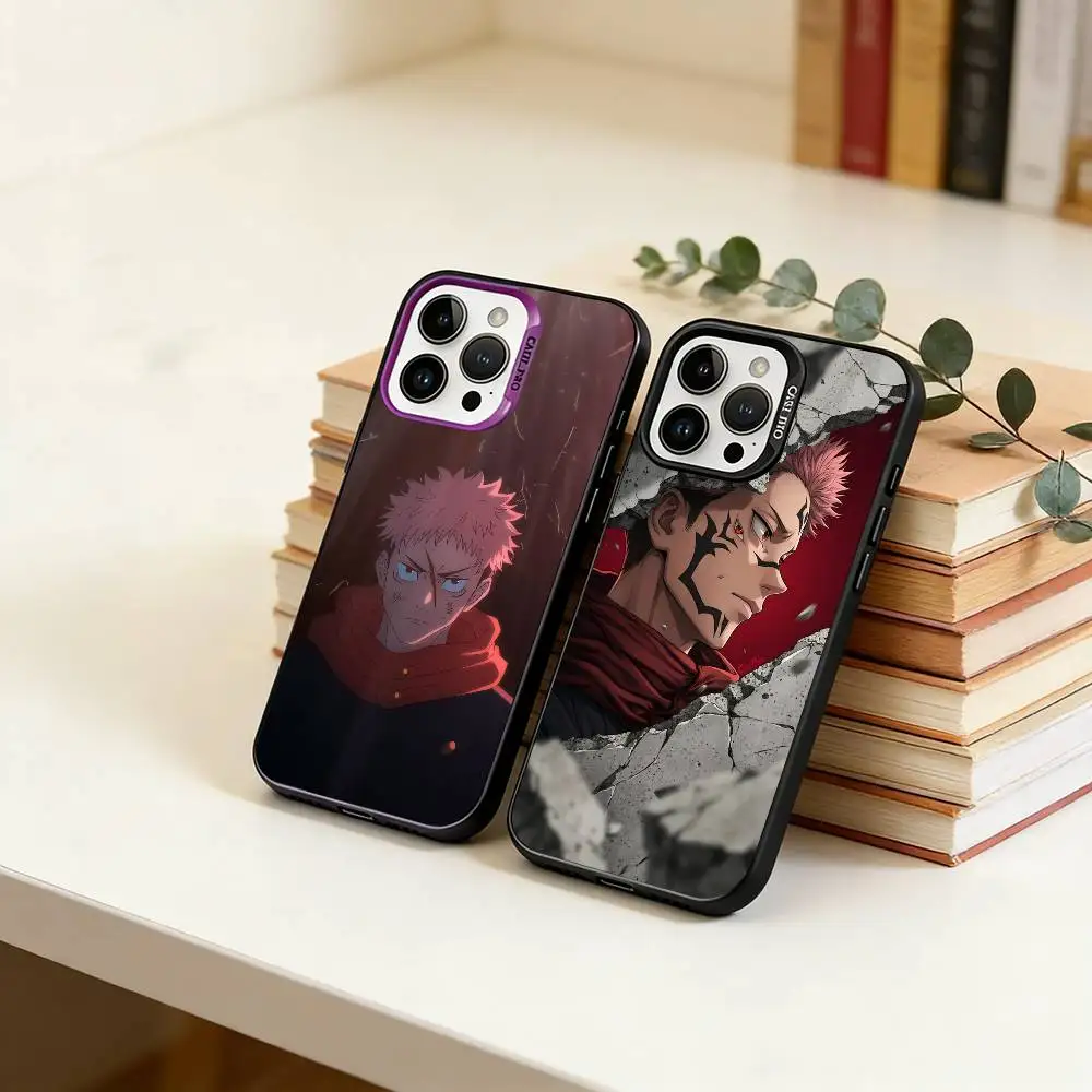 

Cute I-Itadori Yuji Phone Case For iPhone 17,16,15,14,13,12,11 Plus,Pro Max,XS,Colorful Silver Black Cover