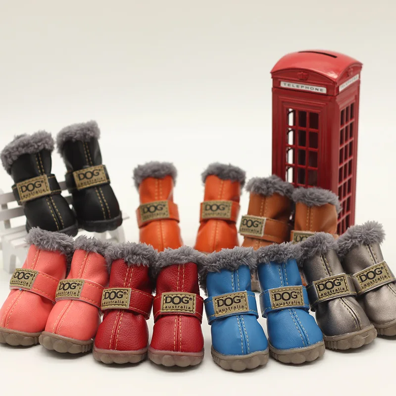 

Dog Shoes Pet Cotton Shoes Autumn and Winter Teddy Shoes A Set of 4 Pomeranian Bichon Puppies Winter Snow Boots