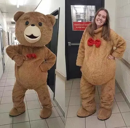 Bären-Teddy-Cartoon-Charakter Maskottchen-Kostüm für Erwachsene, Werbekostüm, Plüsch-Cosplay-Kleidung für Partys und Karneval