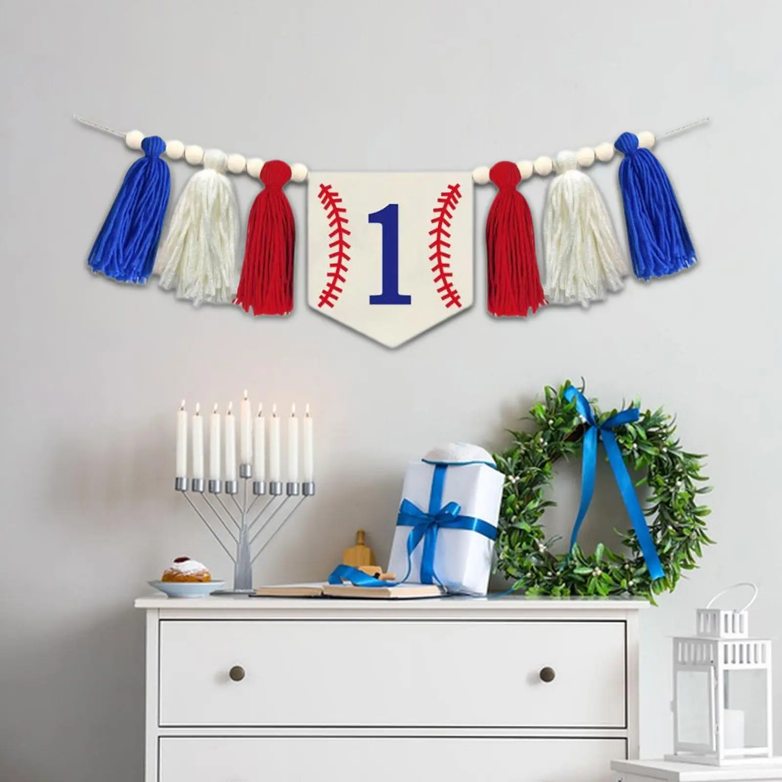 

Highchair Banner Ornament Ideal Gift Party Decor Tassels Photo Backdrop Decorative for Nursery Bedroom Holiday Anniversary