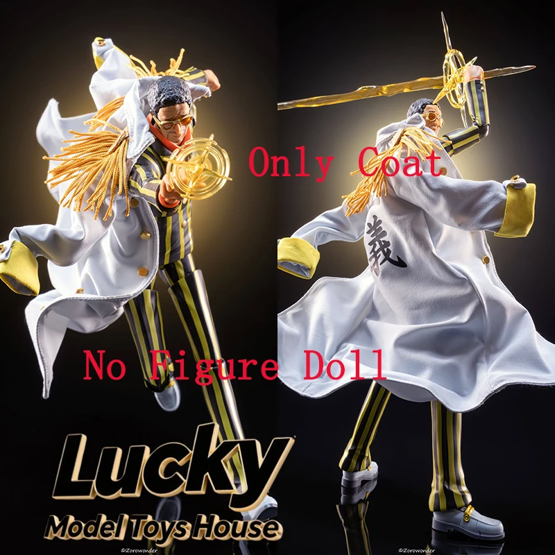 1/12 Man Soldier Long Windbreaker Coat Clothes Toys Accessory Fir Anime One Piece Shf Navy Great General Borsalino Figure Body
