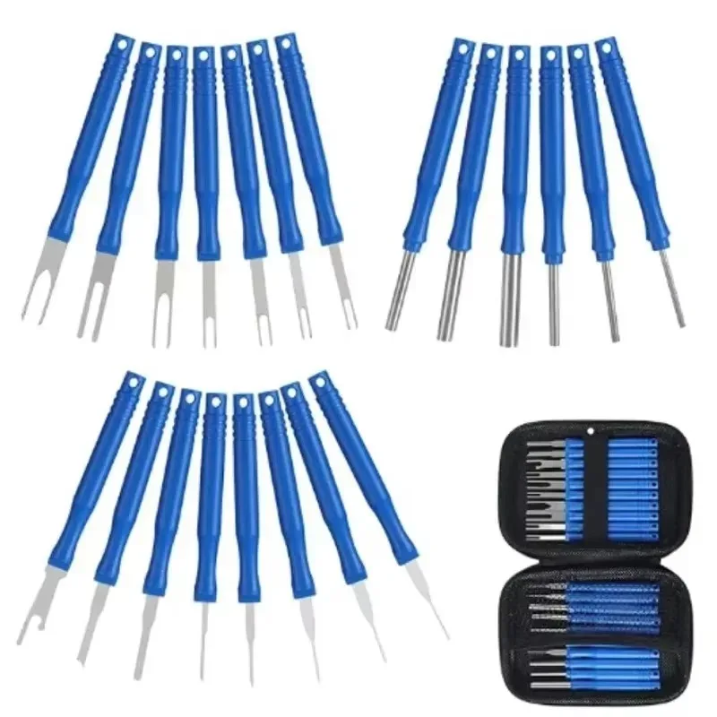 

21Pcs Blue Wire Connector Pin Release Tool Household Automotive Terminal Release Kit Upgraded Terminal Disassembly Kit
