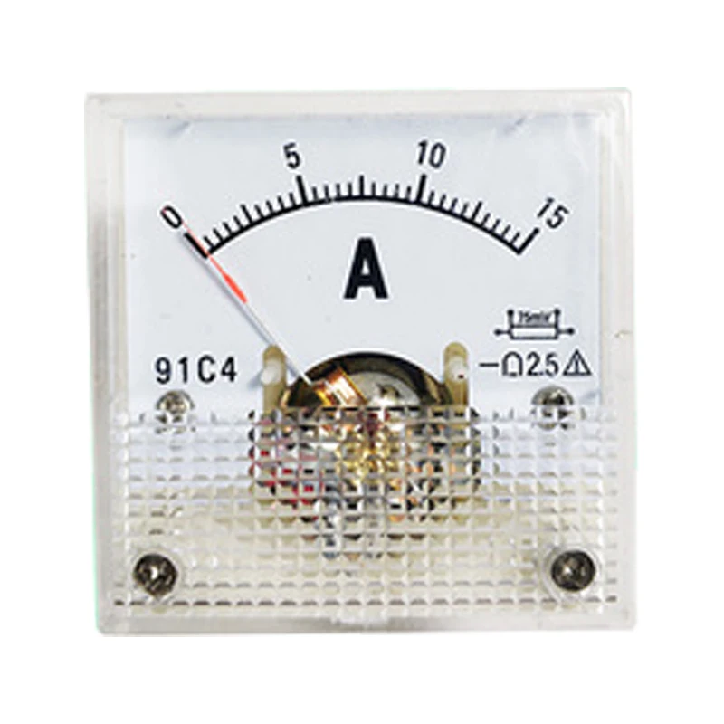 91C4 Ammeter DC Analog 1A 2A 3A 5A 10A 20A 30A 50A 100A 200A 300A 500A Panel Mechanical Pointer Type Amper Meter Current Meter