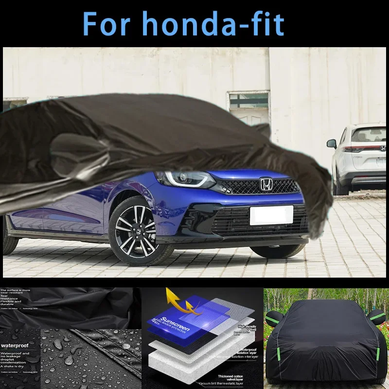 

For honda-fit Outdoor Protection Full Car Covers Snow Cover Sunshade Waterproof Dustproof Exterior Car accessories