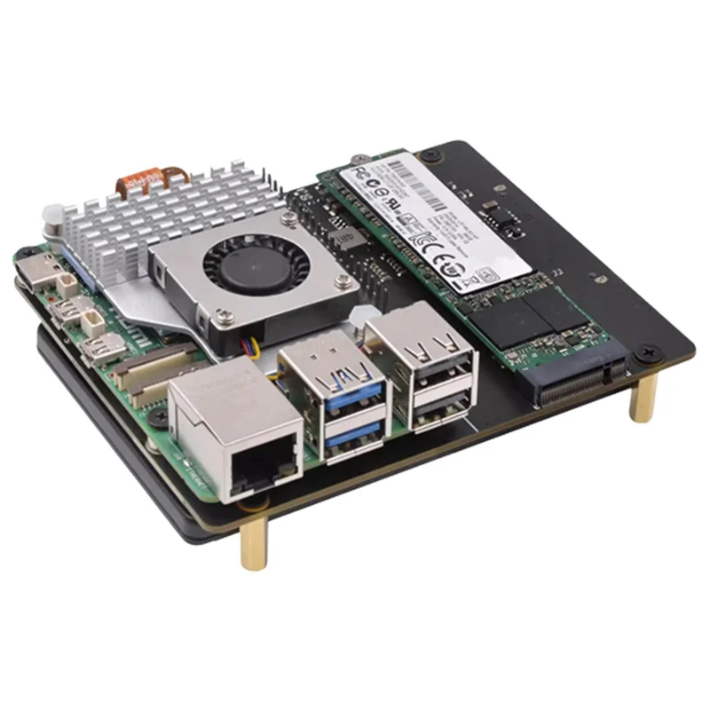 X1006 Pcie a 2,5 pulgadas SATA SSD/HDD + M.2 2280 SSD Shield para Raspberry Pi 5 NO admite arranque desde SSD