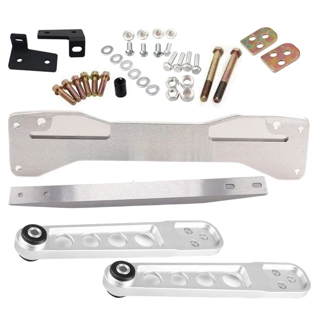 REAR SUBFRAME BRACE+TIE BAR+Rear Lower Control Arm FOR Honda Civic Si 01-05 ES EM EP3