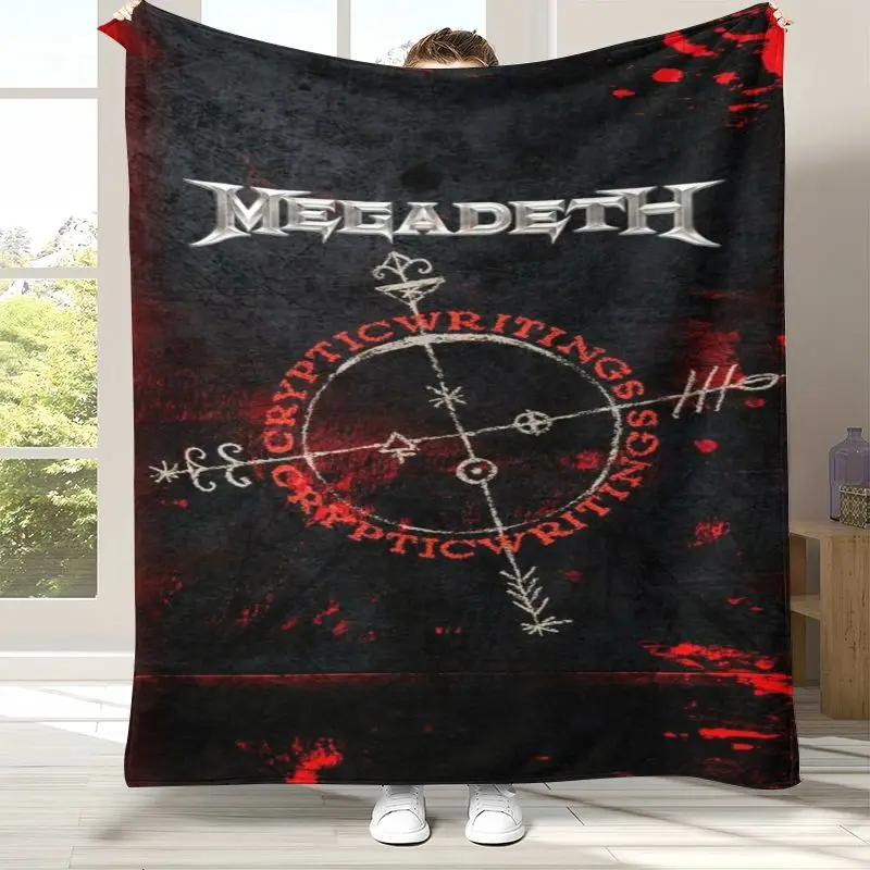 Sign M-Megadeth Heavy Metal Band Soft Flannel Throw Blanket,Cozy Warm Blanket for Bed,Sofa,Living Room,Picnic,Home Decor,Gift