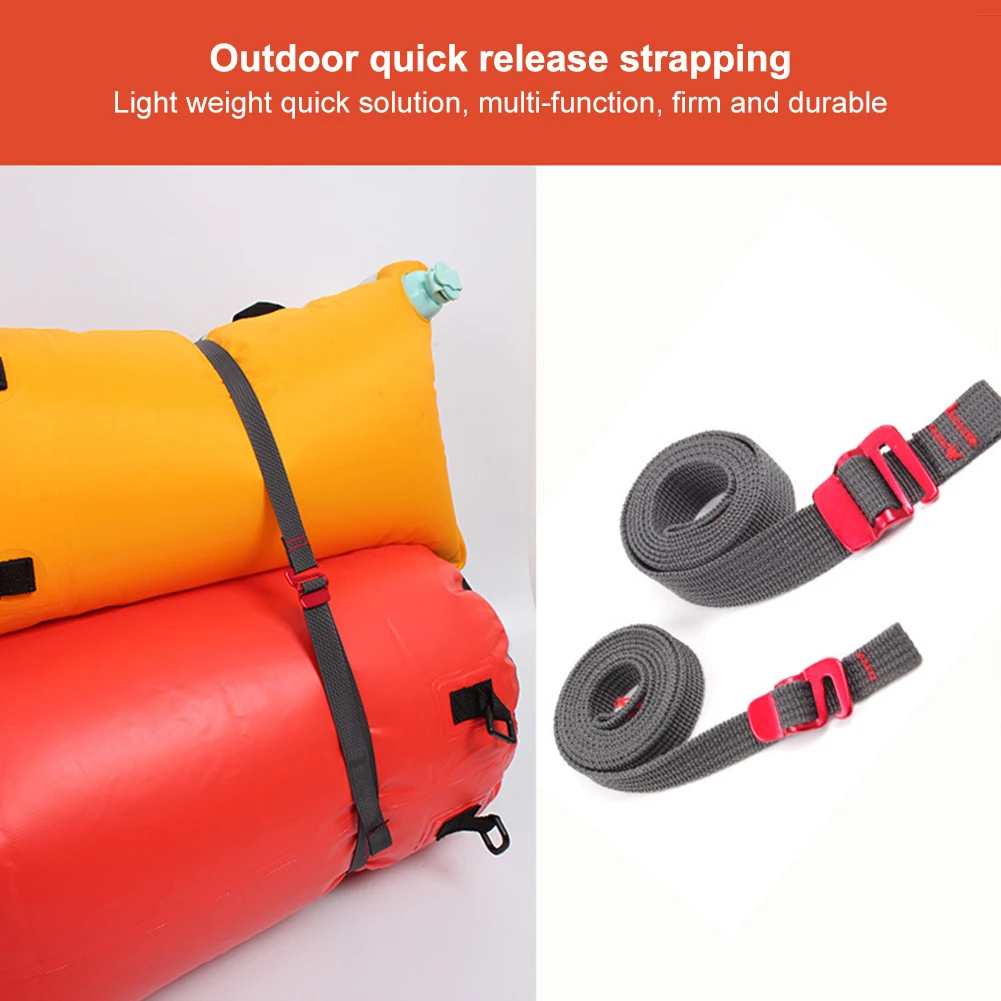 Climbing Buckle Tie-Down Belt Cargo Straps Travel Backpack Nylon Tape Rope with Quick Release Hook Outdoor Hiking Tension Belts