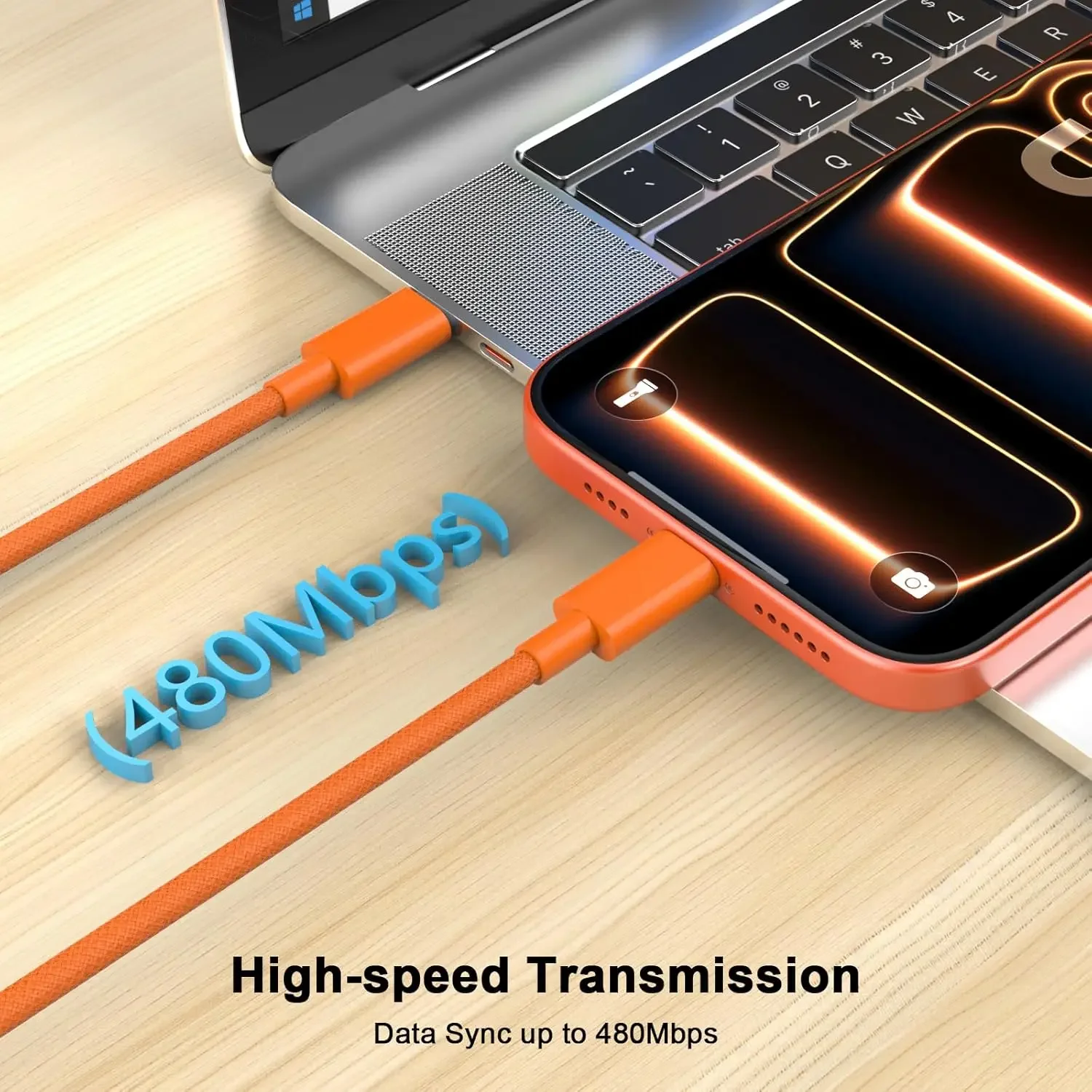 USB Type C To C Charger Cables for IPhone 17 Pro Max 60 W High-speed Quick Charging Wire Nylon Cord for IPhone Samsung Android