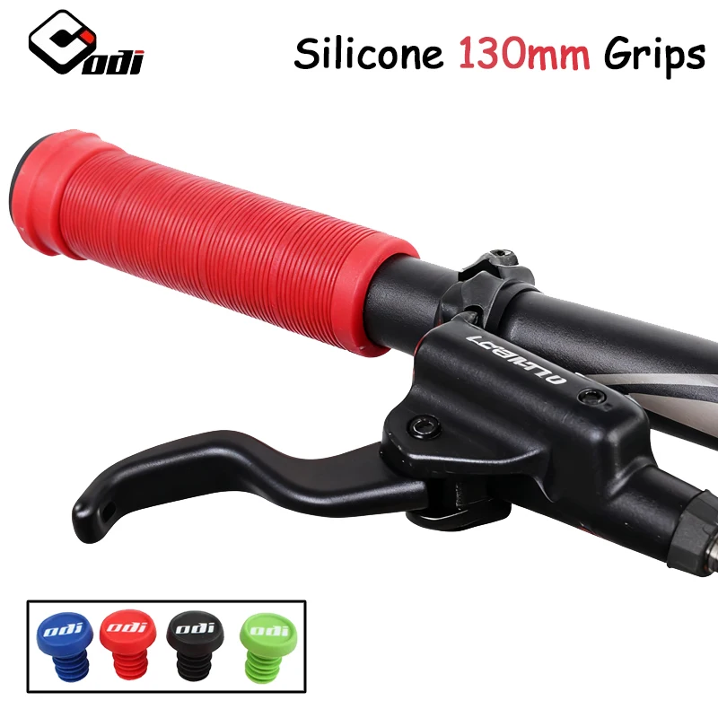 

ODi 130mm Mountain Bicycle Grips Silicone Soft MTB Grips Anti-slip Shock-absorbing Handlebar Grip with Bar End Plug Bike Part