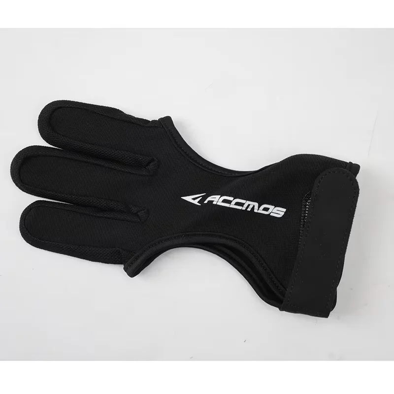 

ACCMOS Archery Knitted 3-Finger Gloves Breathable Non-Slip Protective Accessory for Hunting
