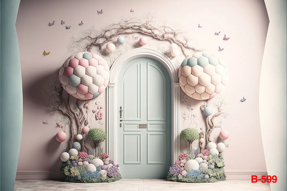 용수철 토끼 토끼 잔디 배경 베이비 샤워 파티 장식 배너 스튜디오 사진 촬영용, 행복한 부활절 배경