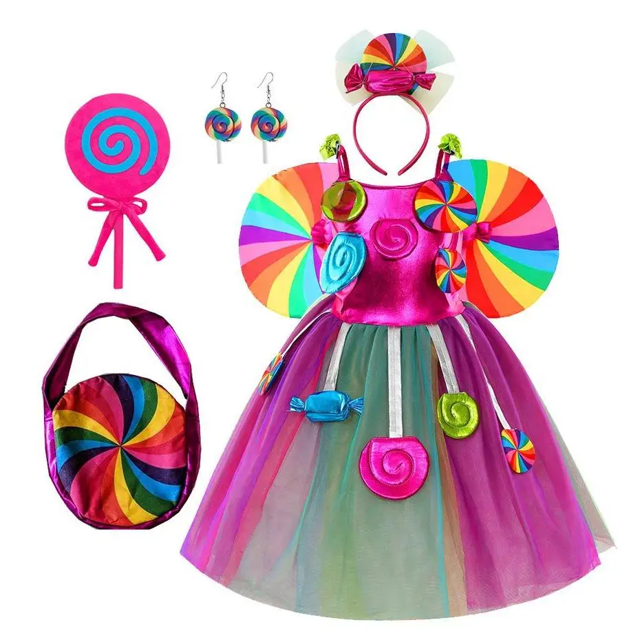 Rok Permen Gadis Loween Baru Sle Candy Princ Dr Lolli Cosplay Rok Princ Kostum Anak-anak Pakaian Pesta